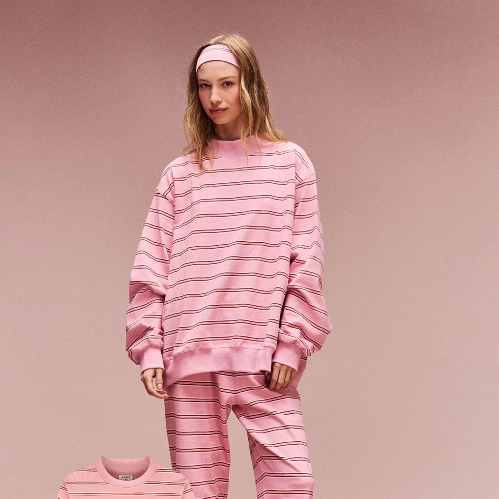 BRAND NEW Valentines Edition PARKE Striped Mockneck Pullover L/XL!!